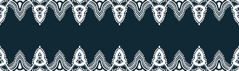 Fototapeta na wymiar seamless pattern abstract ethnic geometric embroidery design repeating background texture in black and white.wallpaper and clothing. EP.14