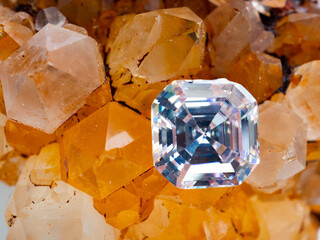 Close up shoot of a beautiful and sparkling diamond