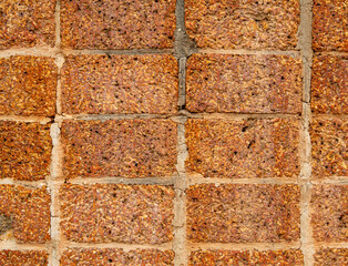 red brick wall background and old grunge