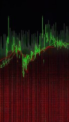 Graph, investment, stock exchange, stocks, money, growth planning charts, opportunity, business challenge and strategy, profit target, generated by ai