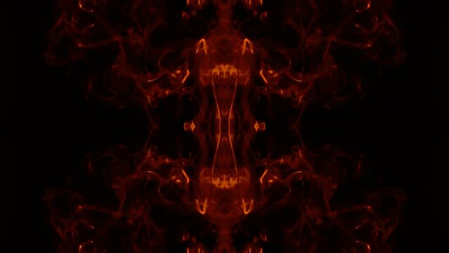 Abstract Smoke Spread Mirror Symmetric Effect