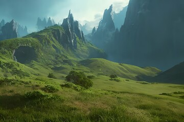 Fototapeta premium Scenic Sadness Generative AI