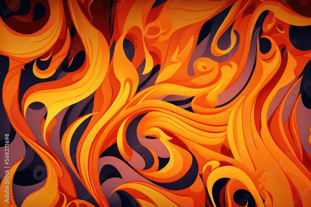 Poster abstract blaze fire flame texture background. Generative AI