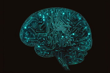 Künstliche Intelligenz und Maschinelles Lernen in der Zukunft. Moderne Technologie.
