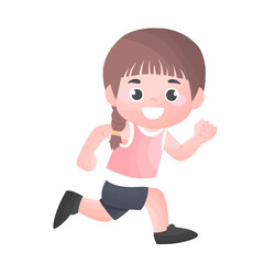 little girl runner running