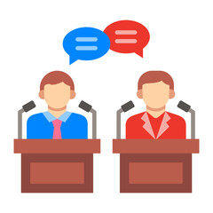 Debate Flat Icon