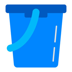 Water Bucket Flat Icon