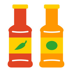 Sauce Bottle Flat Icon