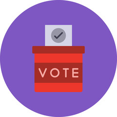 Tick Box Multicolor Circle Flat Icon