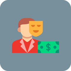 Corrupt Multicolor Round Corner Flat Icon