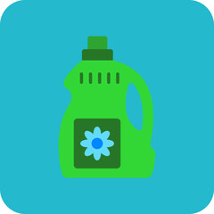 Detergent Multicolor Round Corner Flat Icon