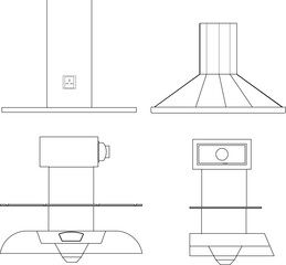 Fototapeta premium sketch of kitchen sink