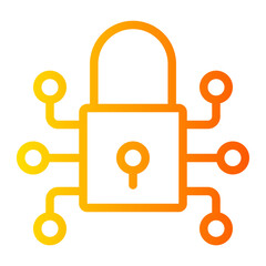 cyber security gradient icon