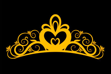 tiara style vector golden crown © eshita