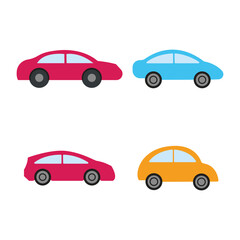car transportation icon  set  color vector illustration design logo template flat style trendy collection