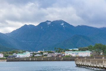 Landscape of the Port of Miyanoura in Yakushima Island, Kagoshima Prefecture, Japan