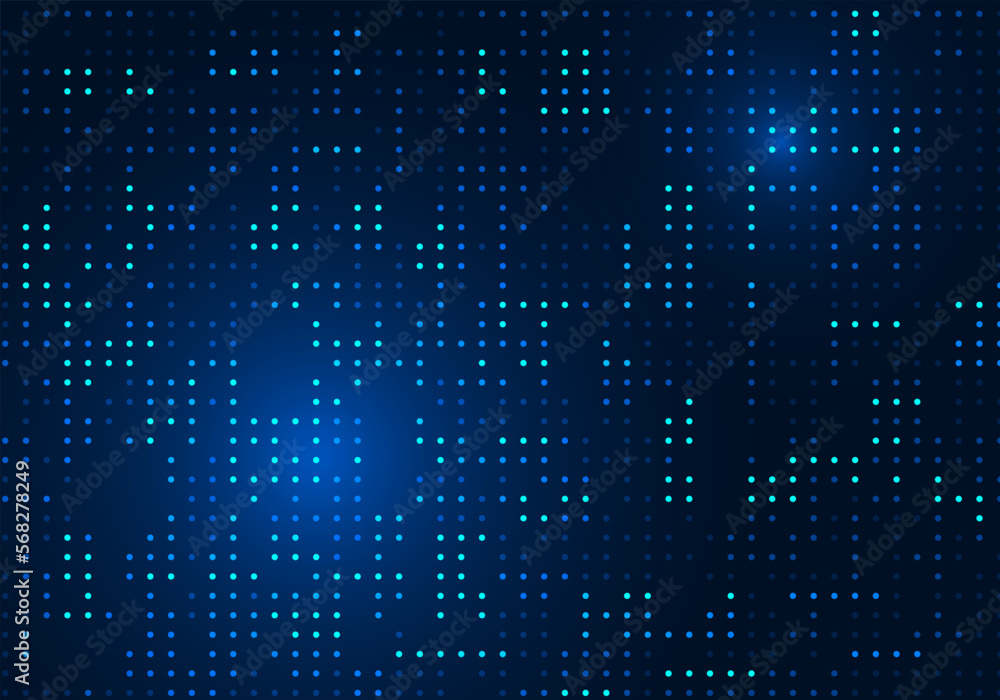 Aufkleber technology background shows the inner workings of the technology processor. that are arranged in dot