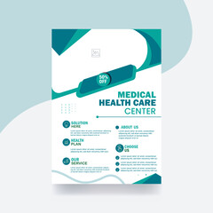 Medical health flyer banner cover poster hospital social media template