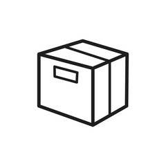 cardboard box icon vector illustration design logo template flat style trendy collection