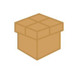  cardboard box icon vector color illustration design logo template flat style trendy collection