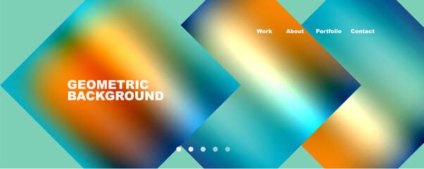 Minimalist geometric abstract background with fluid gradients. Vector Illustration For Wallpaper, Banner, Background, Card, Book Illustration, landing page