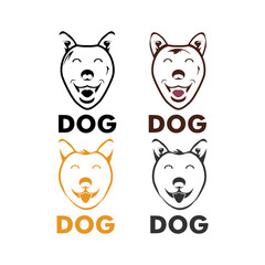 Dog icon vector template , dog logo design