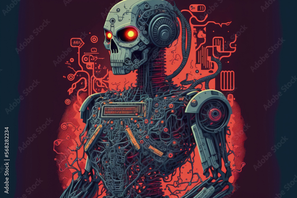 Poster concept of artificial intelligence (ai). generative ai