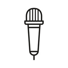 microphone icon line  vector illustration design logo template flat style trendy collection