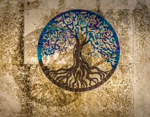 Artistic design of earth and water roots