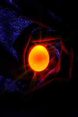 Abstract Shining Egg Yellow Glow