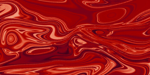 Fototapeta premium Dark red marble oil ink liquid swirl texture for do ceramic counter dark red abstract light background, red Oil or Petrol liquid flow, liquid metal close-up, wide horizontal banner.