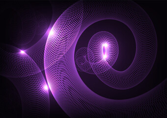 Abstract dynamic purple movement twirl light background
