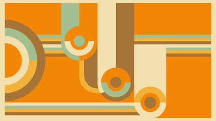 Retro Mid Century Modern 60s Abstract background vector illustration