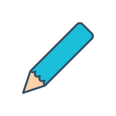 pencil icon color vector illustration design logo template flat style trendy collection