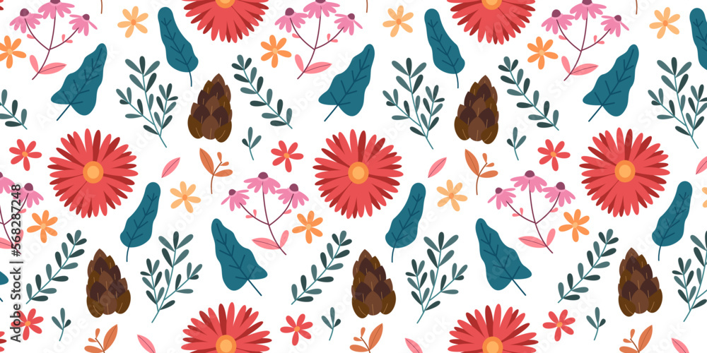 Aufkleber Spring flower pattern composition for background