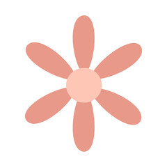 simple pink flower isolated