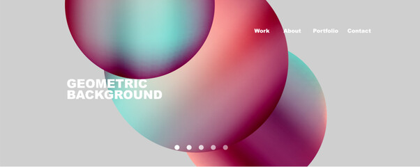 Minimalist geometric abstract background with fluid gradients. Vector Illustration For Wallpaper, Banner, Background, Card, Book Illustration, landing page