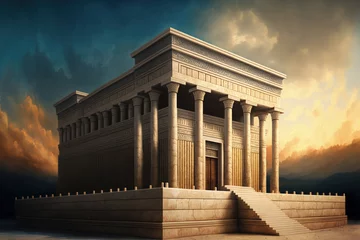 Papier Peint photo Lieu de culte Illustration of the Temple of Solomon. Generative AI