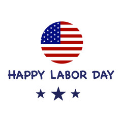 Happy Labor Day card on transparent background.	