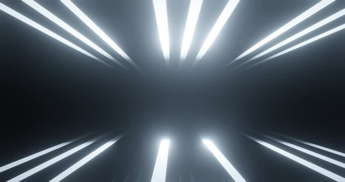 3d render with blue glowing elongated rounded lines