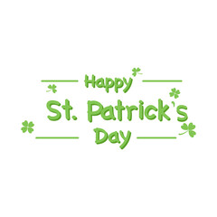 Happy Saint Patrick's Day Template for greeting cards.