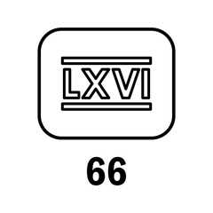 roman numeral icon vector illustration design logo template flat style trendy collection