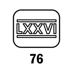 roman numeral icon vector illustration design logo template flat style trendy collection