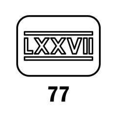 roman numeral icon vector illustration design logo template flat style trendy collection