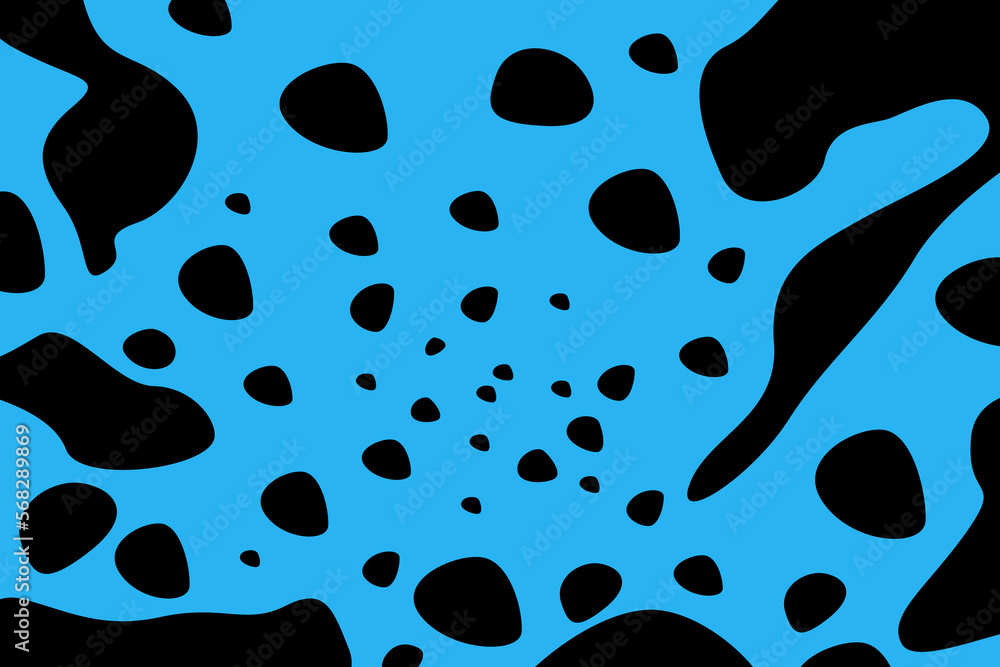 Aufkleber abstract blue background with black spot pattern
