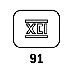 roman numeral icon vector illustration design logo template flat style trendy collection