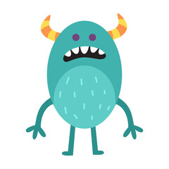 cartoon monster with horn