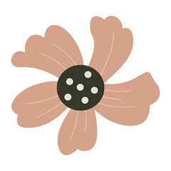 minimalist hand drawn flower