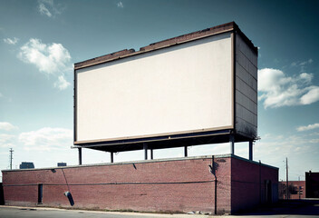 blank billboard on the roof