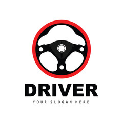 Car Steering Logo, Driver Vector, Transport Vehicle Design, Repair, Maintenance, Car Garage